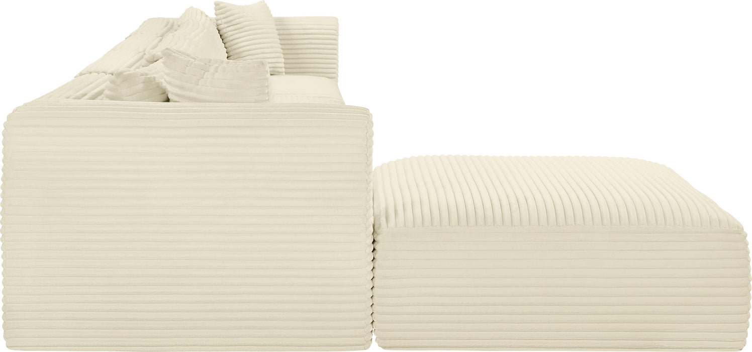 Shaggy - 5 Piece Modular Sectional With Ottoman - Simple Home Plus