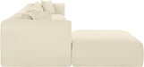 Shaggy - 5 Piece Modular Sectional With Ottoman - Simple Home Plus