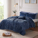 Felicia - Twin Comforter Set - Navy - Simple Home Plus
