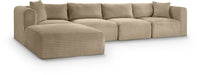 Shaggy - Fabric 5 Piece Modular Sectional With Ottoman - Simple Home Plus