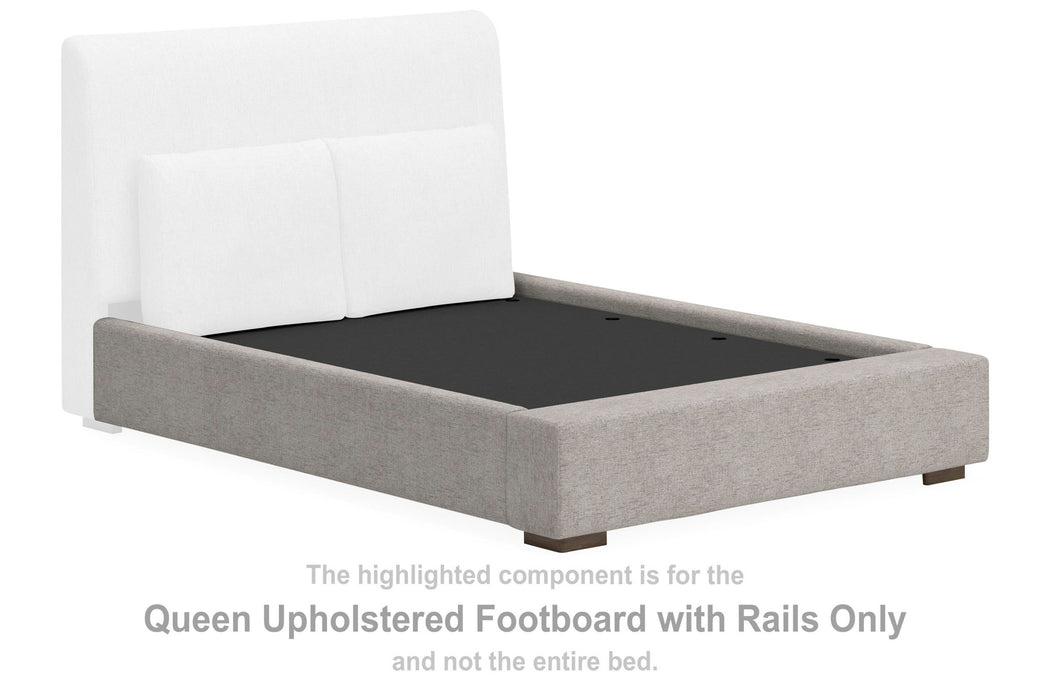 Cabalynn - Queen Uph Footboard With Rails - Oatmeal - Simple Home Plus