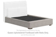 Cabalynn - Queen Uph Footboard With Rails - Oatmeal - Simple Home Plus