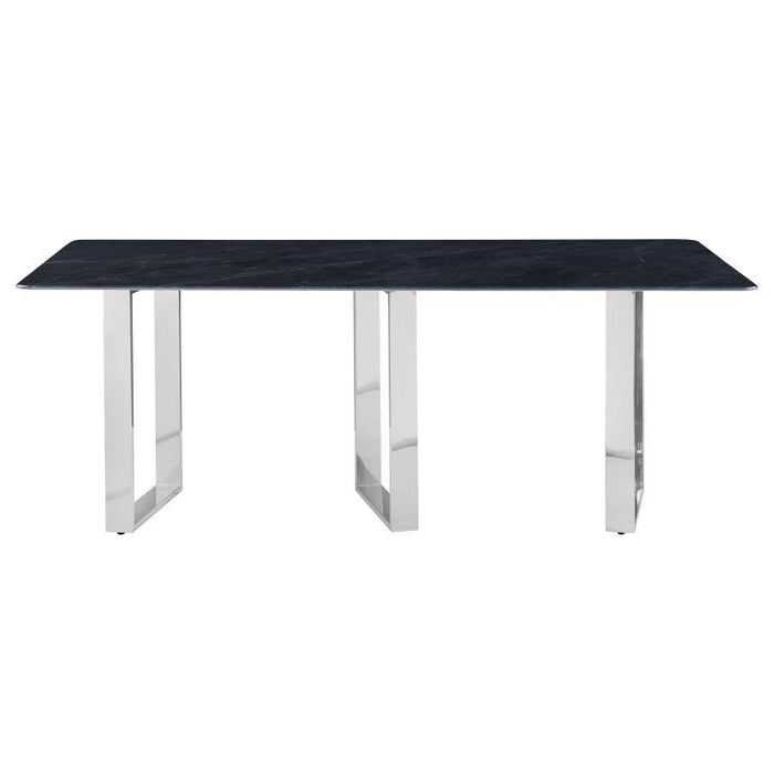 Desden - Rectangular Sintered Stone Dining Table - Gray - Simple Home Plus