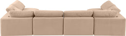 Comfy - 6 Piece Velvet Modular Armless Sectional - Simple Home Plus