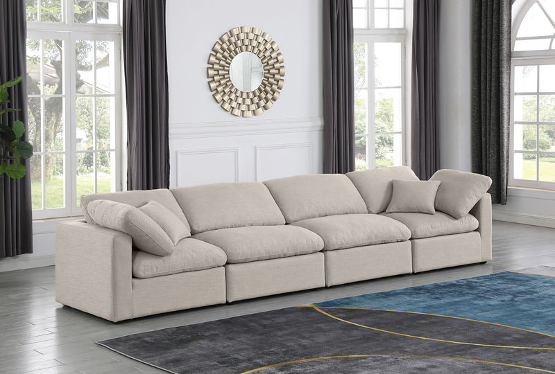 Indulge - Linen 4 Seat Modular Sofa