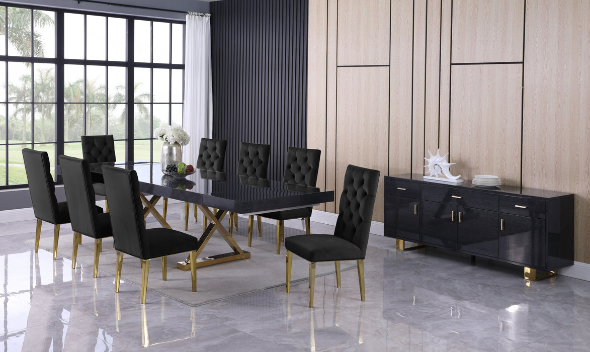 Excel - Extendable Dining Table with Gold Base - Simple Home Plus