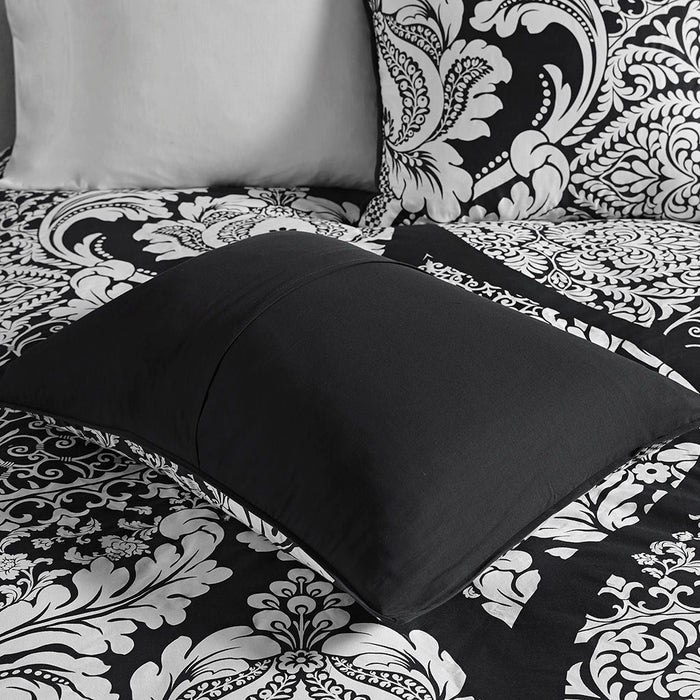 Vienna - 7 Piece Cotton Printed Comforter Set - Black - Simple Home Plus