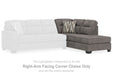 Olten - RAF Corner Chaise - Graphite - Simple Home Plus