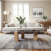 Ravenna - Marble/Stone Coffee Table - Burgundy - Simple Home Plus