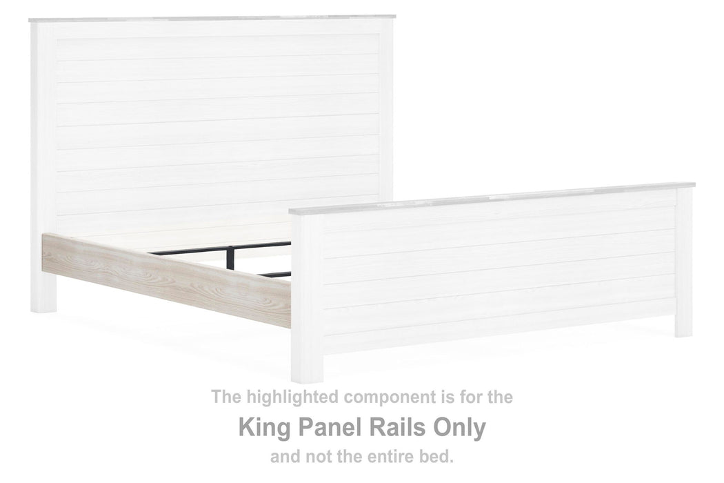 Willowton - King Panel Rails - Whitewash - Simple Home Plus