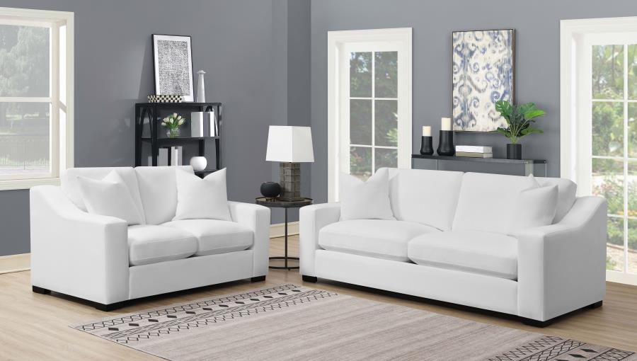 Ashlyn - Upholstered Sloped Arm Sofa Set - Simple Home Plus