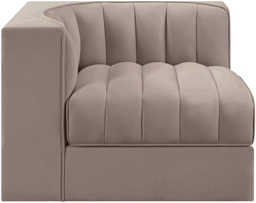 Rummi - Velvet Performance Fabric Upholstered Modular Corner Chair - Simple Home Plus