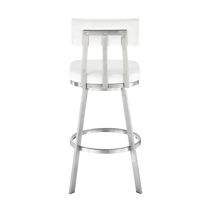 Benjamin - Swivel Stool - Brushed Steel Legs - Simple Home Plus