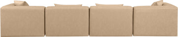 Cube - Modular 4 Piece Sofa - Tan - Simple Home Plus
