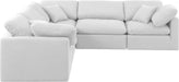 Indulge - Linen 5 Piece Modular Corner Sectional - White - Simple Home Plus