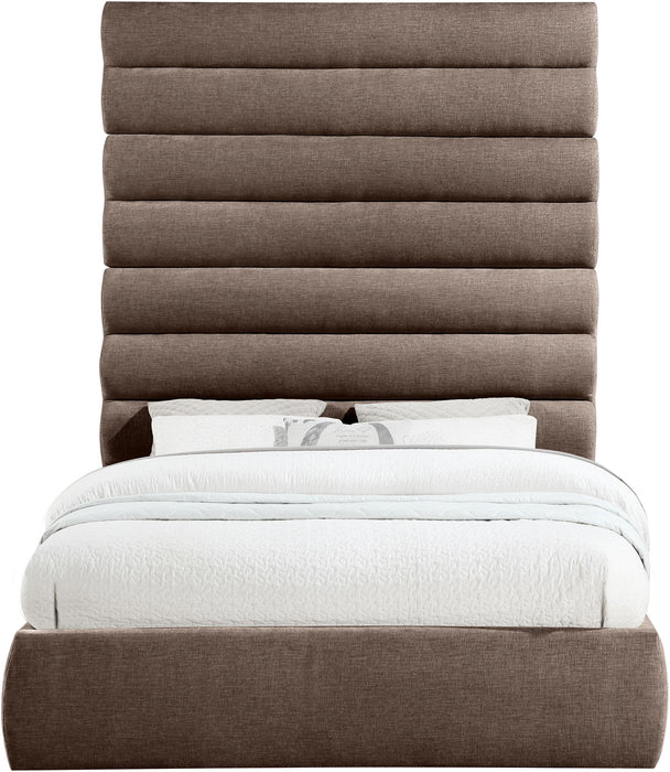 Adam - Chenille Fabric Bed With 89" Headboard - Simple Home Plus