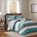 Saben - Twin Complete Comforter And Sheet Set - Aqua - Simple Home Plus