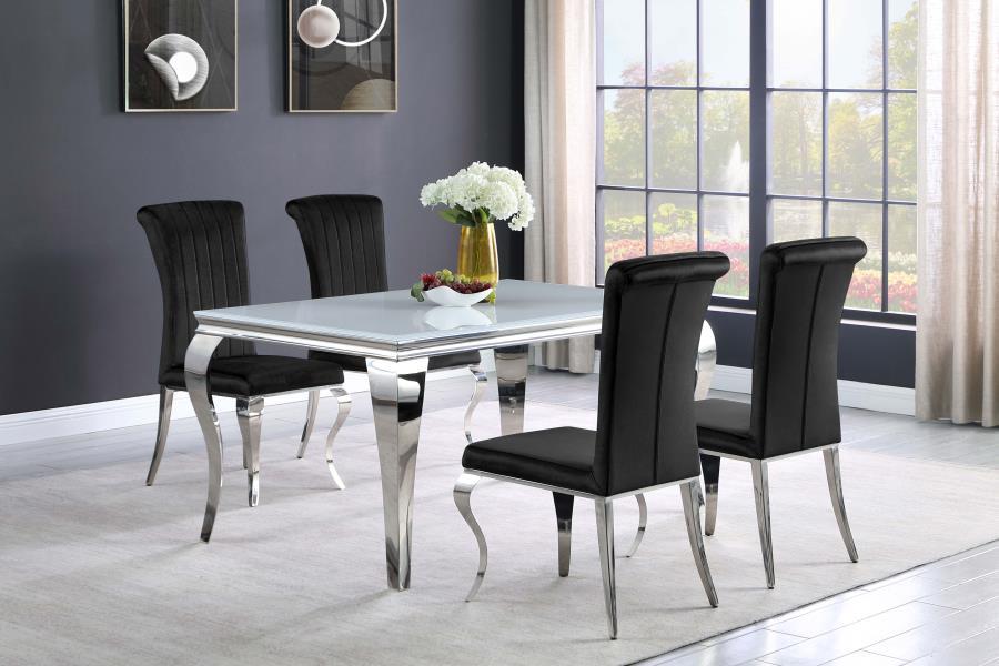 Carone - Rectangular Glass Dining Set - Simple Home Plus