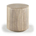 Catania - Concrete Indoor/Outdoor End Table - Travertine - Simple Home Plus