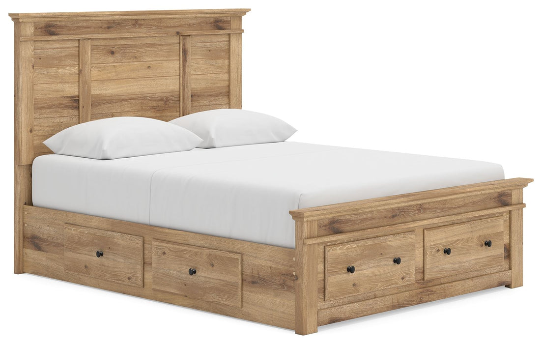Makidern - Panel Storage Bed With 2 Under Bed Storage Units - Simple Home Plus