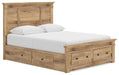 Makidern - Panel Storage Bed With 2 Under Bed Storage Units - Simple Home Plus