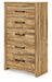 Maystonna - Five Drawer Chest - Brown - Simple Home Plus