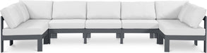 Nizuc - Outdoor Patio 7 Piece Modular Sectional With Gray Frame - Simple Home Plus