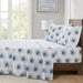 200 Thread Count Printed Cotton - King Sheet Set - Blue Palmetto - Simple Home Plus