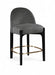 Torino - Counter Stool With Brushed Black Base - Simple Home Plus