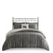 Alton - Down Alternative Comforter Set - Charcoal / Ivory - Simple Home Plus