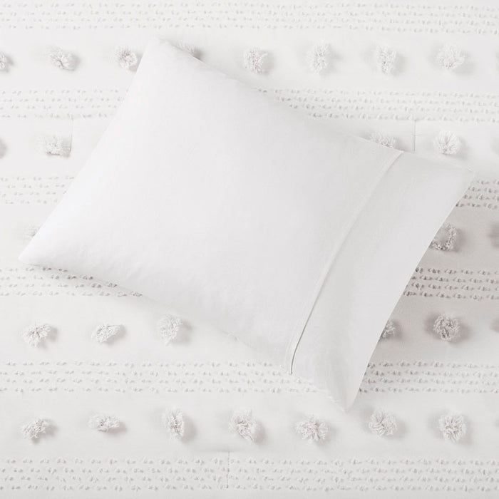 Lucy - Clip Jacquard Comforter Set - White - Simple Home Plus