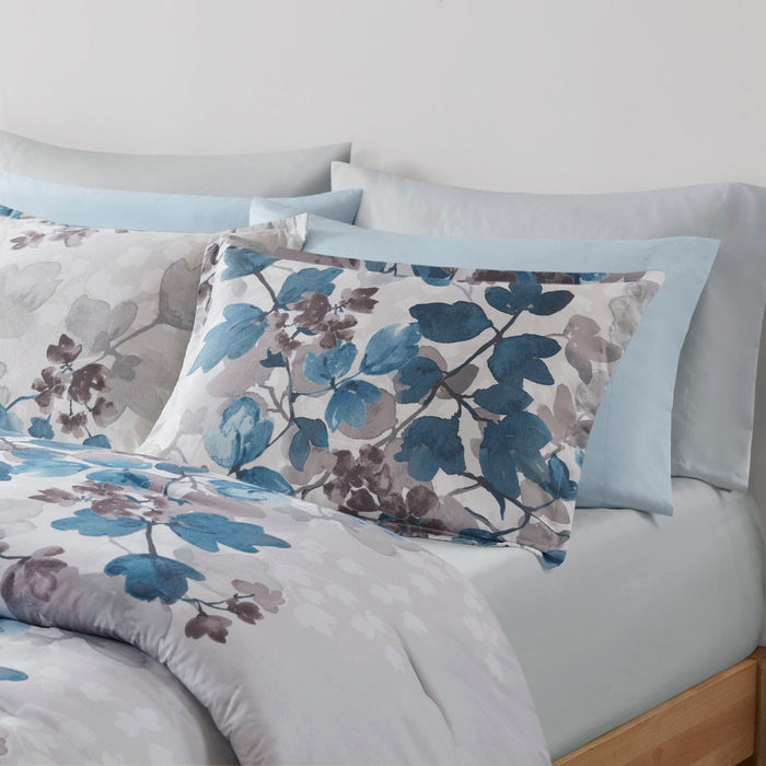 Alexis - King Comforter Set With Bed Sheets - Blue - Simple Home Plus