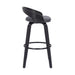 Sonia - 26" Counter Height Swivel Bar Stool - Black Wood - Simple Home Plus