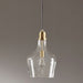 Auburn - Bell Shaped Glass Pendant - Gold / Clear - Simple Home Plus