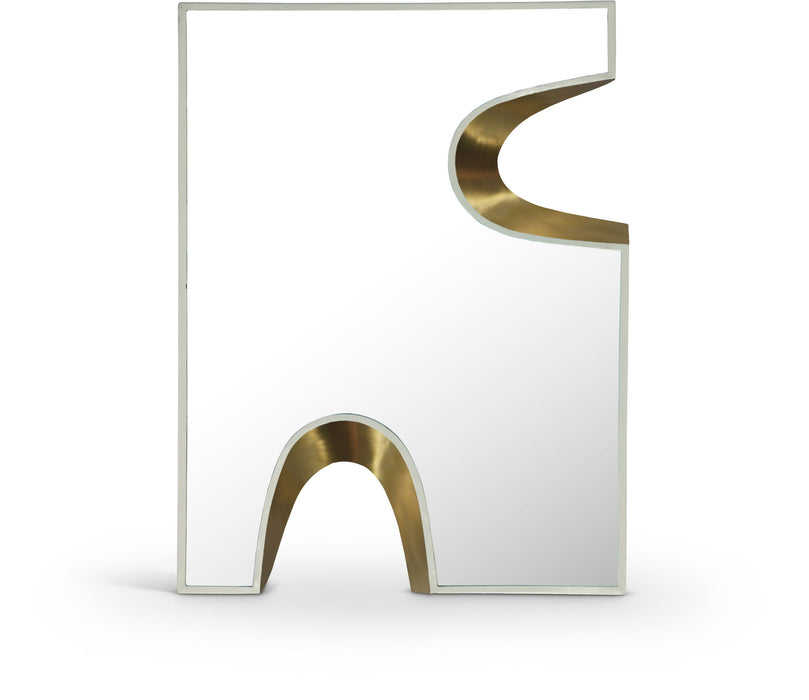 Soleil - Mirror With Gold Accent - Simple Home Plus