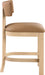 Lavrin - Vegan Leather Counter Stool (Set of 2) - Natural Base - Simple Home Plus