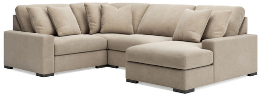Calden - 4-Piece Sectional With RAF Corner Chaise - Oatmeal - Simple Home Plus