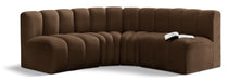Arc - Velvet 4 Piece Corner Modular Sofa - Simple Home Plus