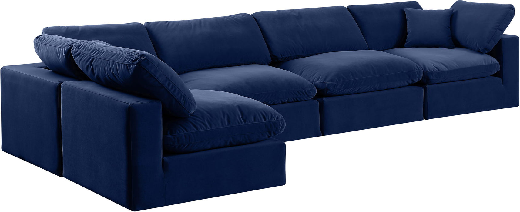 Comfy - 5 Piece Velvet Modular Sectional - Simple Home Plus