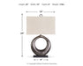 Saria - Metal Table Lamp  - Antique Silver Finish - Simple Home Plus