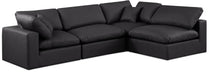 Comfy - 4 Piece Faux Leather Modular Armless Sectional - Simple Home Plus