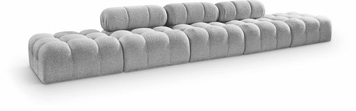 Ames - 5 Piece Boucle Upholstered Modular Sofa With 2 Armless Seats - Simple Home Plus