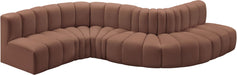 Arc - Faux Leather 6 Piece Curved Modular Sofa - Simple Home Plus