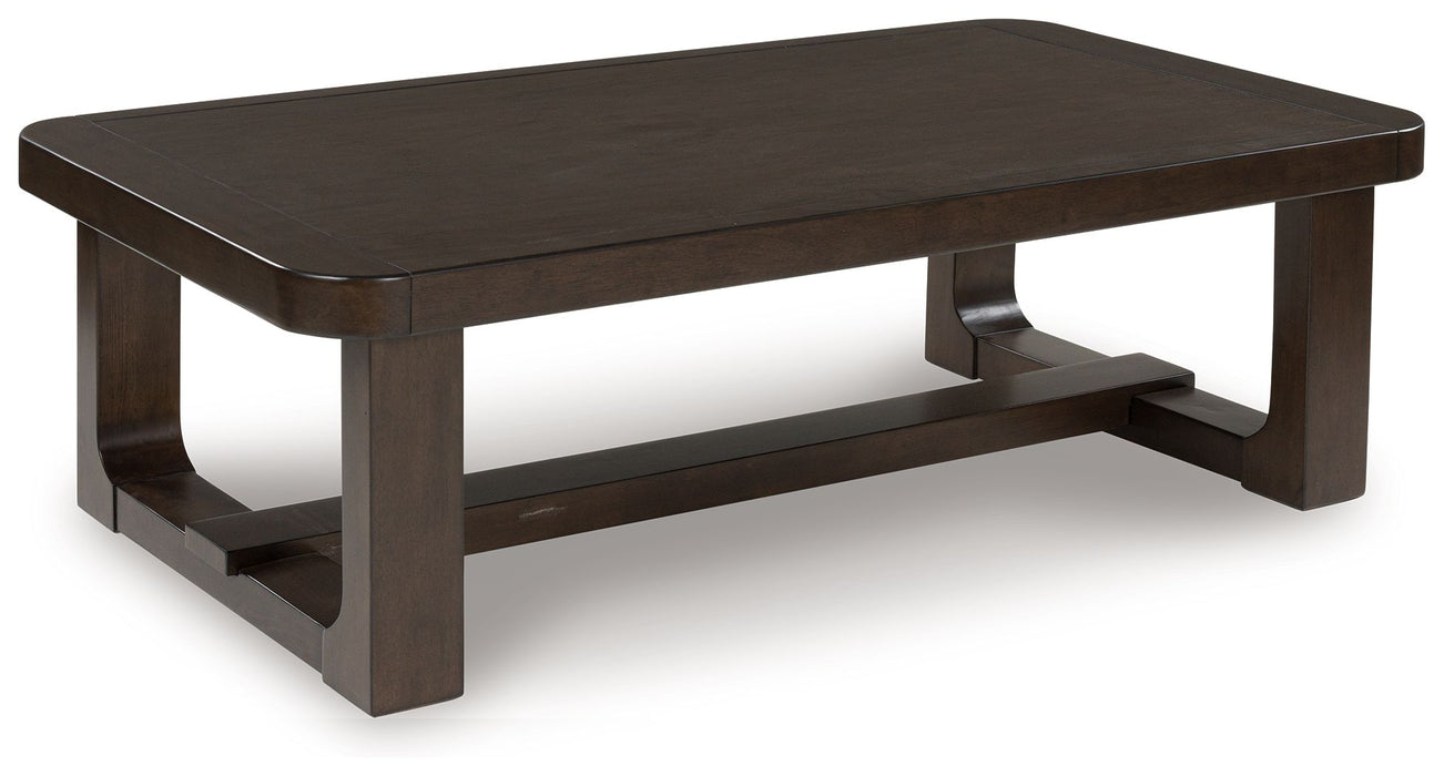 Breckington - Dark Brown - Rectangular Cocktail Table - Simple Home Plus