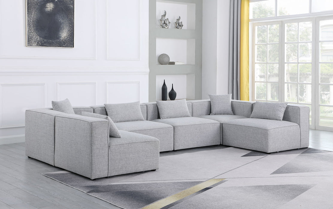 Cube - Linen 6 Piece Modular Armless Sectional - Simple Home Plus