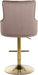Claude - Adjustable Stool Gold Swivel with Gold Base - Simple Home Plus