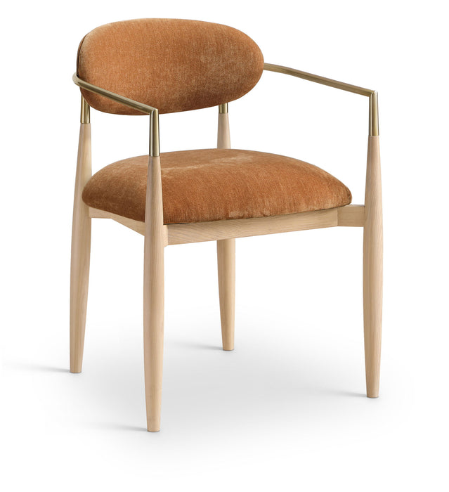 Riccio - Fabric Dining Arm Chair (Set of 2) - Natural Frame - Simple Home Plus