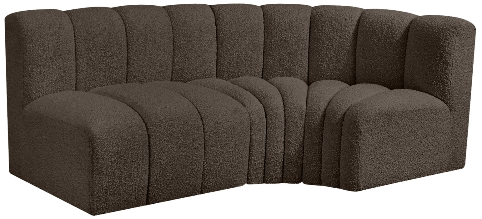 Arc - Boucle Fabric 3 Piece Sofa - Simple Home Plus