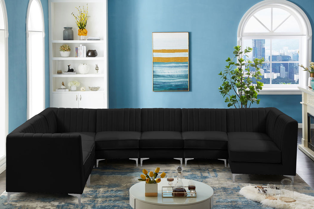 Alina - 8 Piece Velvet Modular Sectional - Simple Home Plus