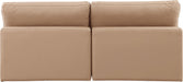 Comfy - Faux Leather Modular Armless Sofa 2 Pieces - Light Brown - Simple Home Plus